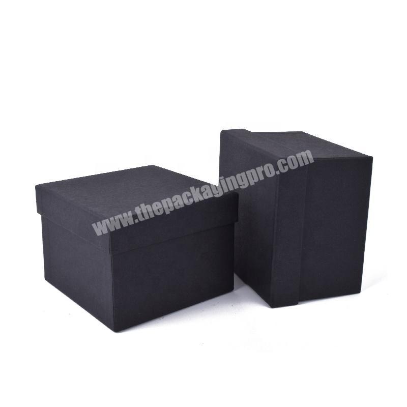 Customized high-end wholesale gift rectangular black gift box Tiandi carton