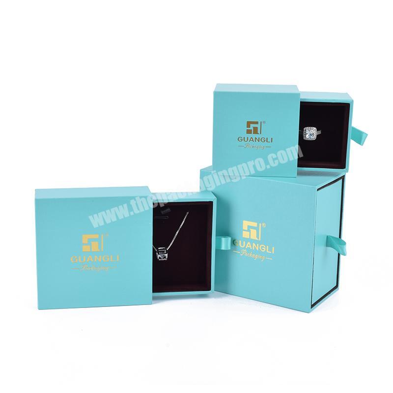 Wholesale Hot Stamping Slider Drawer Packaging Custom Logo Jewelry Box
