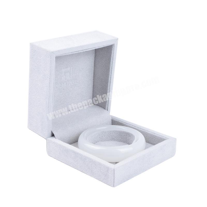 Plastic grey velvet jewellery necklace packaging box