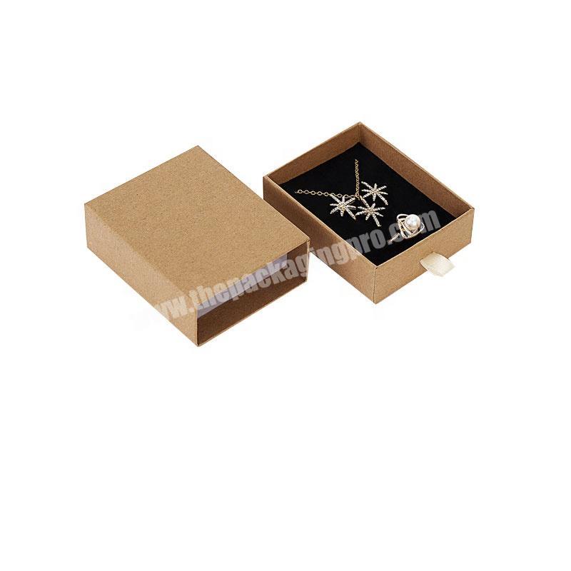 Multi-color Custom Logo Drawer Cardboard Pearl Necklace Jewelry Packaging