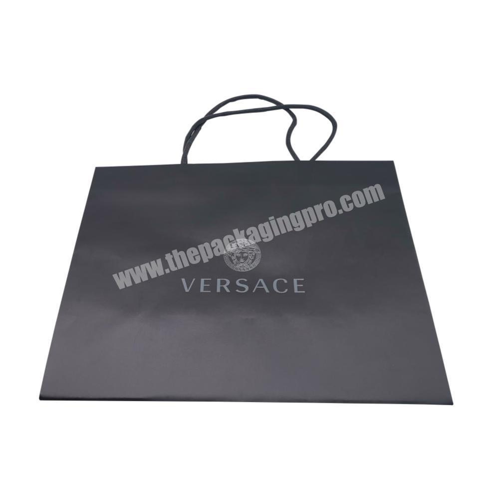 Custom Luxury Printed Paper Carry Shopping Bag With Logo For Garments
