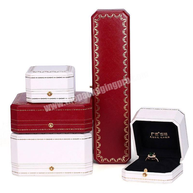 Wholesale Luxury Top Quality Red White Personalized Rectangle Jewelry Box