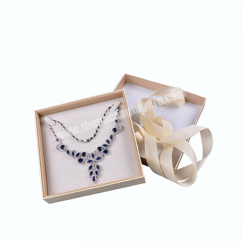 Portable Luxury necklace handmade Jewelry Box Wholesale Cheap  Paper Cardboard Jewelry