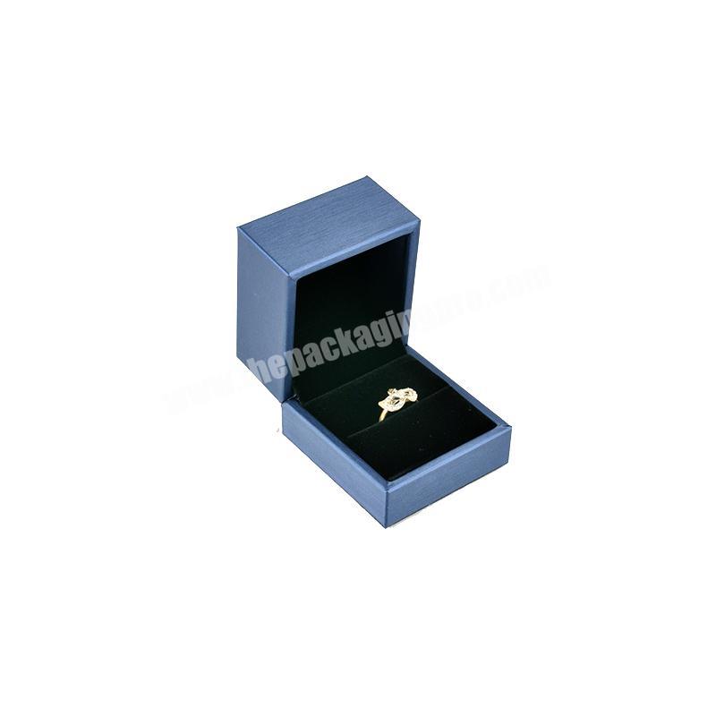 High-end pu leather ring jewellery boxes with custom logo