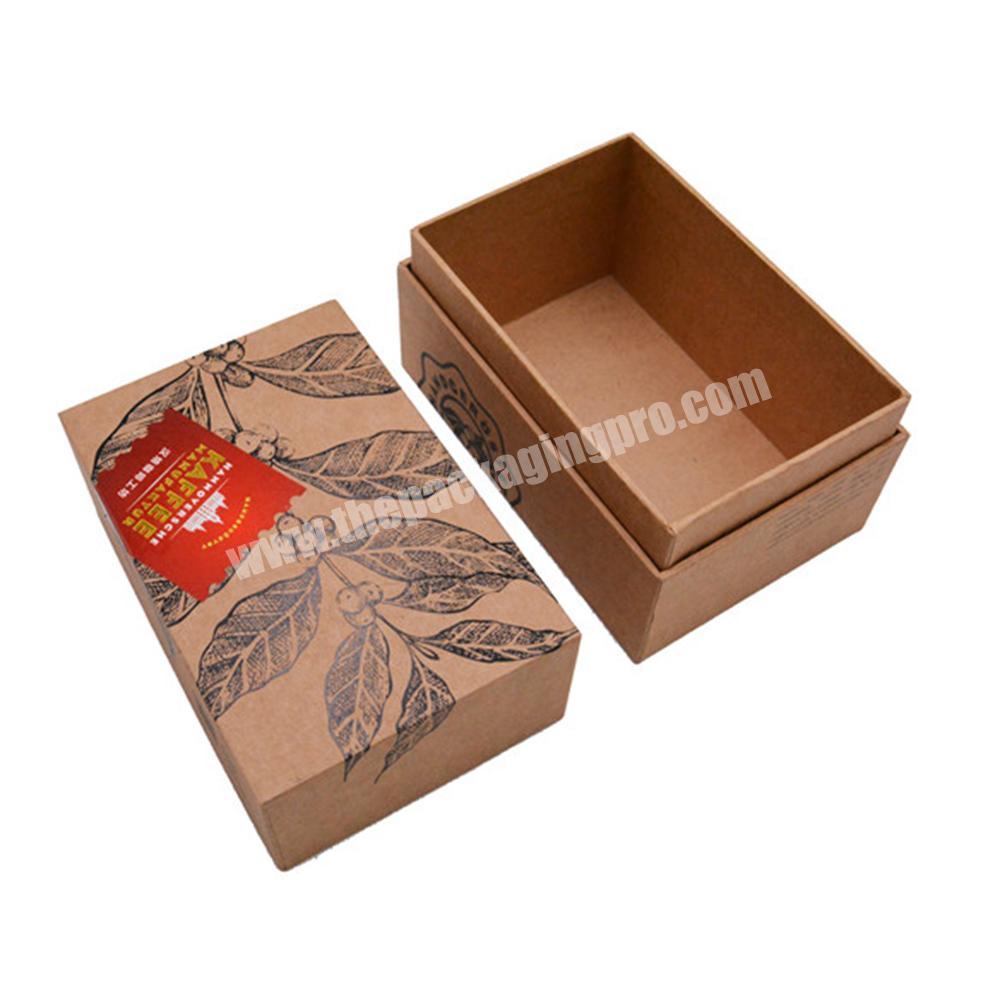 Custom Recycled Eco Friendly Paper Packaging Boxes 2 Piece Box Packing Kraft Base And Lid Box for Perfume Jewelry Cosmetic