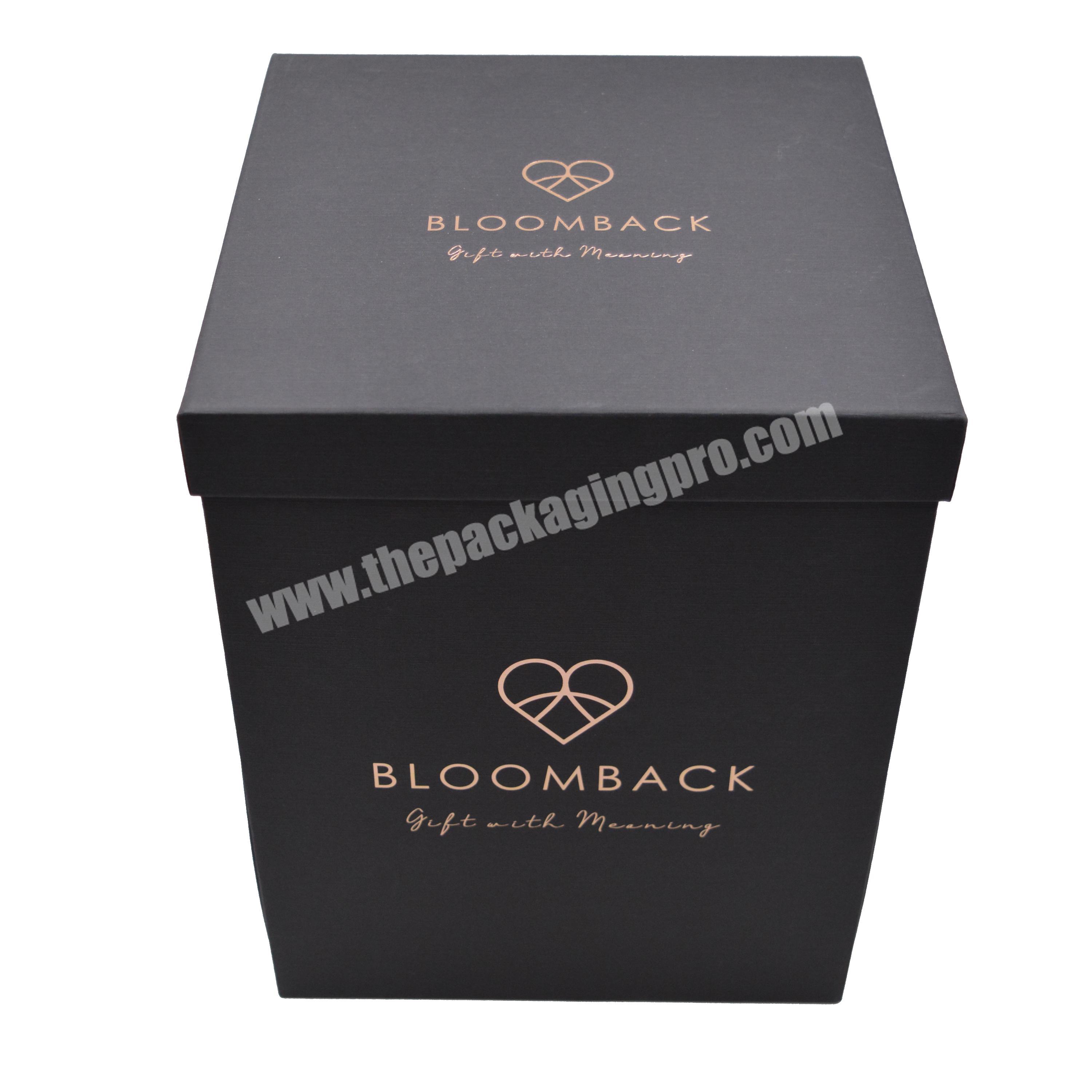 Wholesale Custom Handmade Logo Cardboard Packaging Fancy Black Magnetic Lid And Base Box Souvenir Gift Boxes With Silk Insert