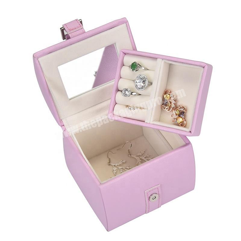 RTS stackers cosmetic kids unique storage packaging organizing accessories jewelry organizing box with mirror