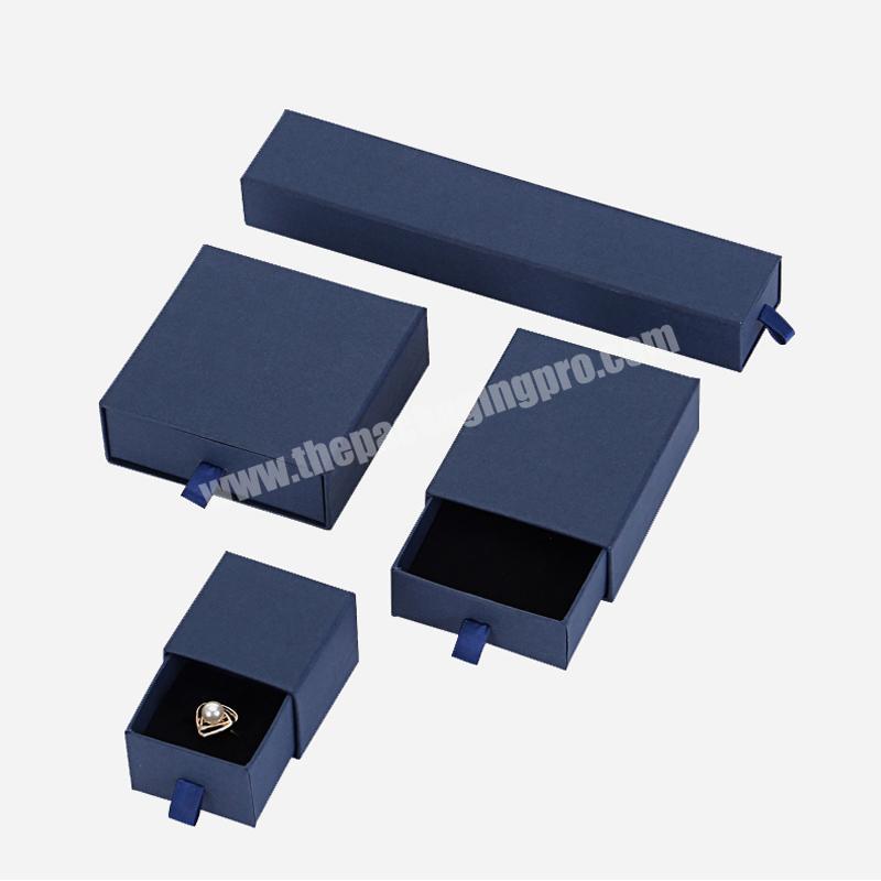 wholesale simple style custom logo slide gift boxes paper drawer jewellery packaging boxes
