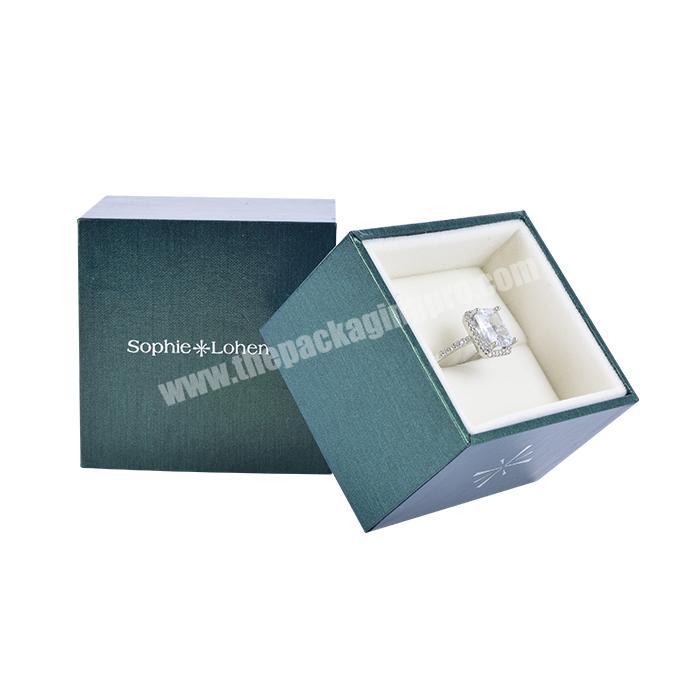 High quality sliding green necklace ring boxes jewelry packaging drawer box