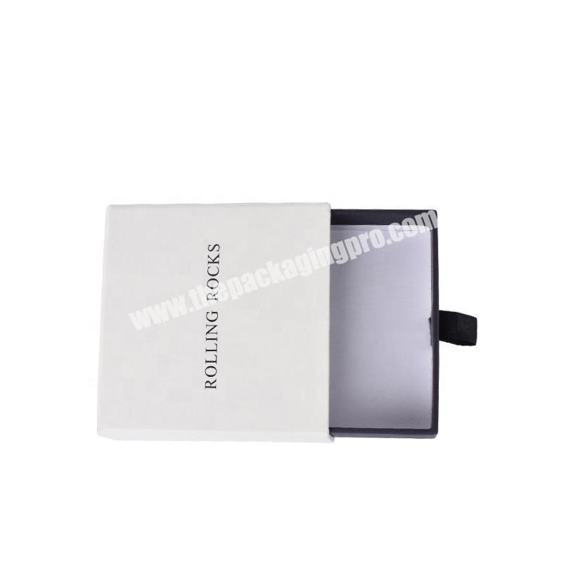 silver foil stamping high quality personalized custom cardboard paper packaging gift drawer box