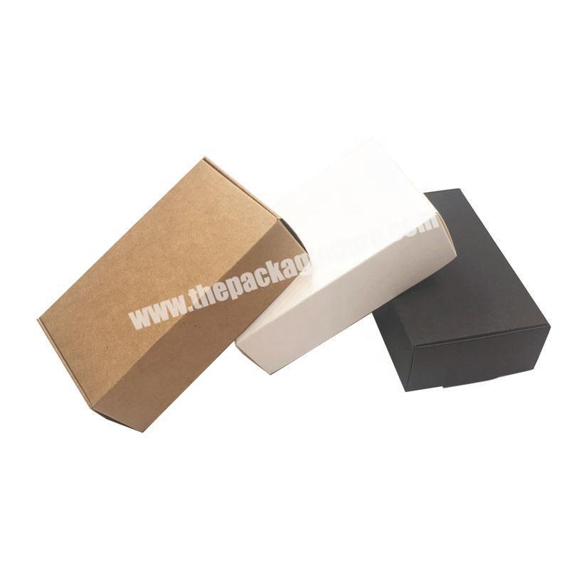 paper box custom size and printed  logo foldable white paper take out packaging handmade paper box