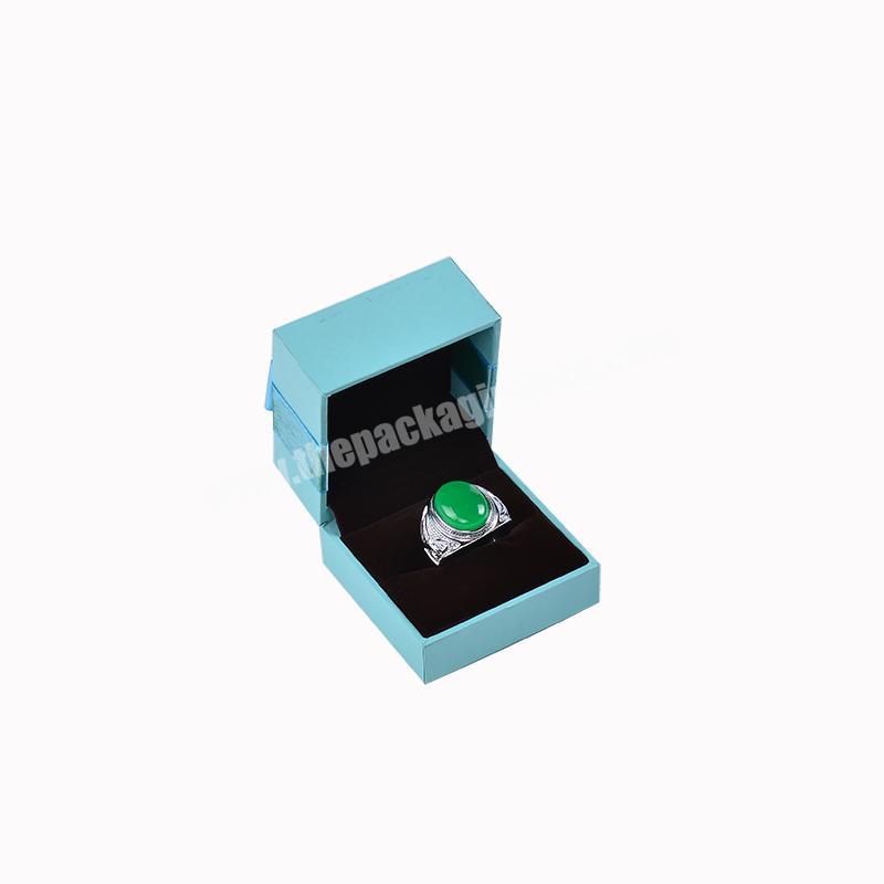 2020 Elegant Plastic Material Custom Packaging Jewelry Ring Box With Bow
