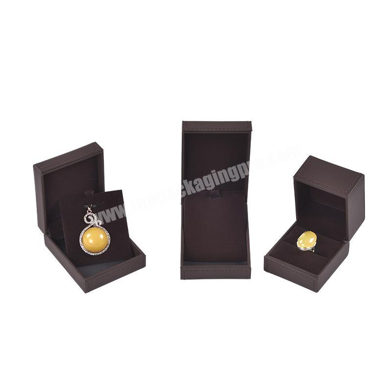 China wholesale square gift packaging black jewelry box jewellery case