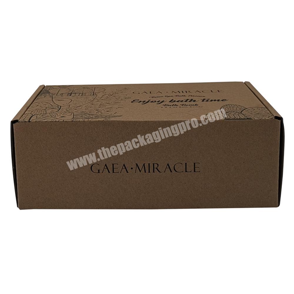 Folding Corrugated Carton Kraft Shipping Packaging Box With Printing For Gifts
