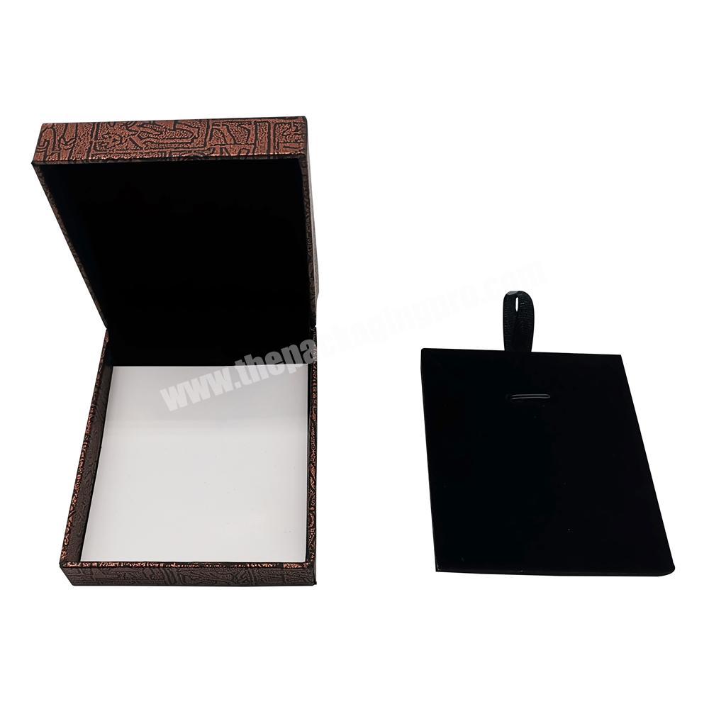 Custom Square Cardboard Paper Gift Jewellery Packaging Box With Insert For Ring