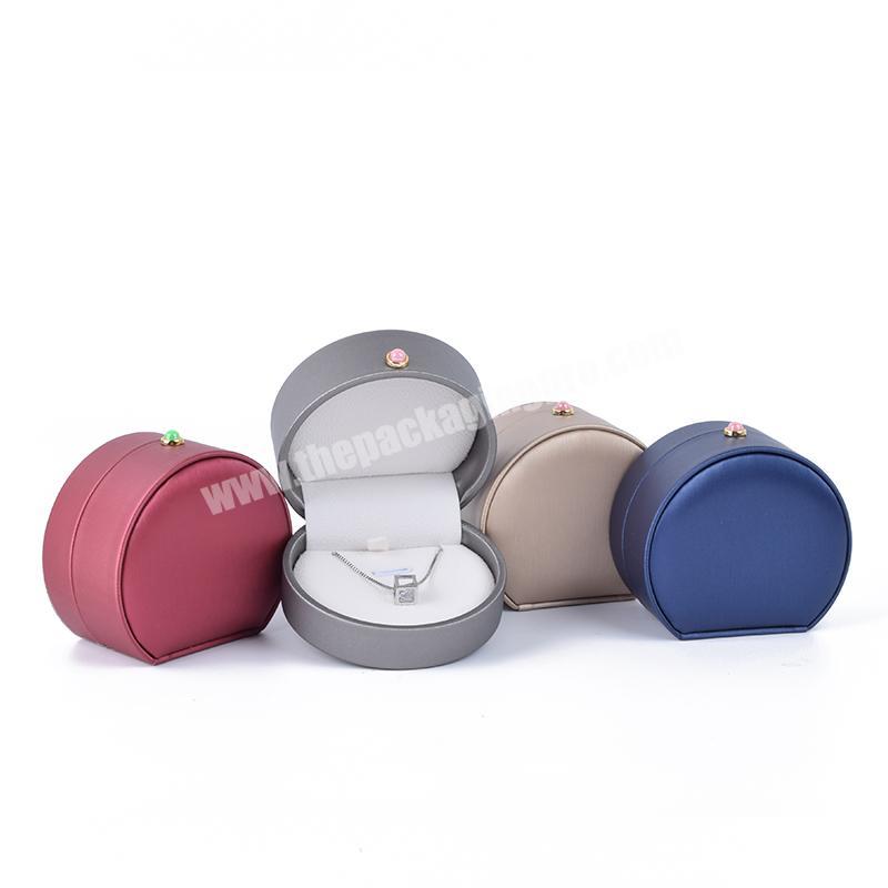 High Quality Luxury Semi Round Gift Packaging Necklace And Earring Jewelry Box