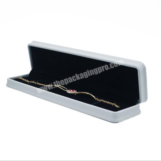 Luxury rectangle shipping velvet inserts jewelry necklaces packaging box