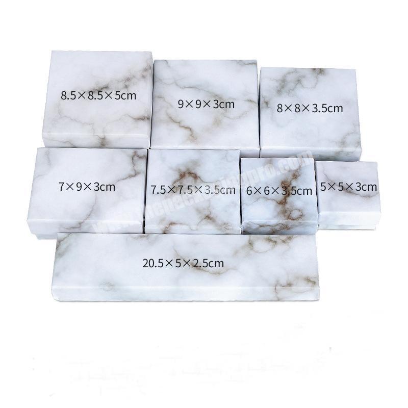 wholesale custom logo luxury paper cardboard storage marble jewelry boxes