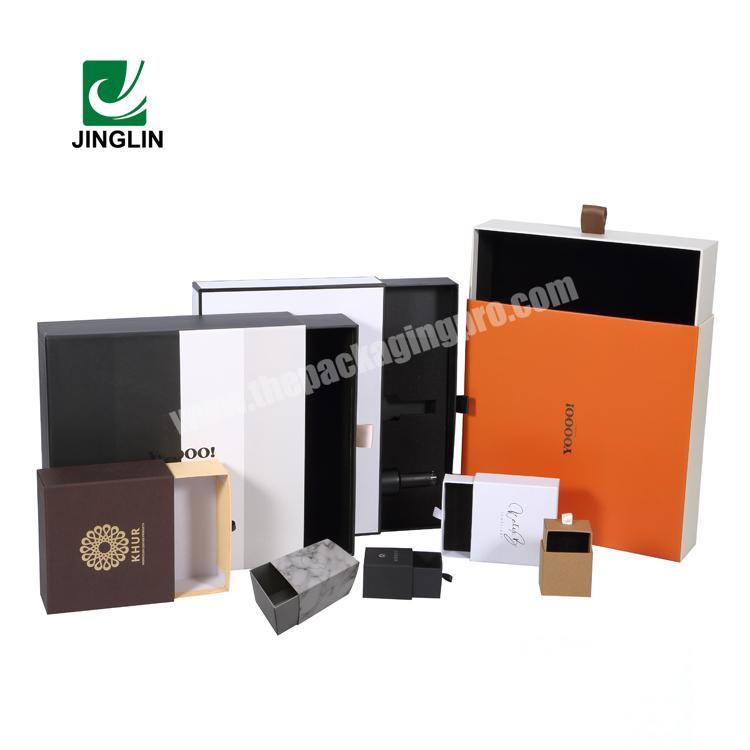 Luxury Ring Package Custom Logo Black White Colorful Paper Jewelry Packaging Box for luxury brand