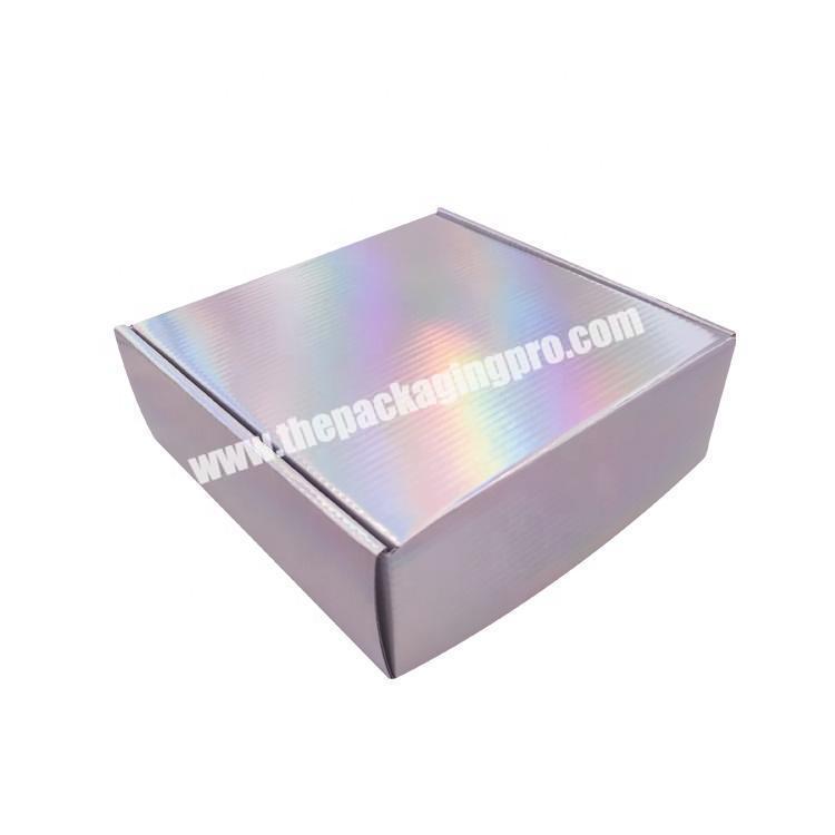 Wholesale Printed Logo Corrugated Cardboard Paper With Holographic Box Laser Gift Box Sugar Mailer Box For Food Packaging Boxes