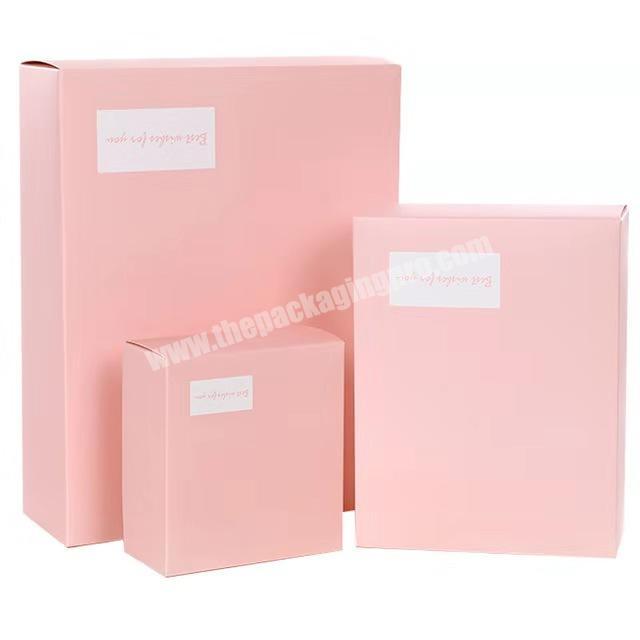 New pink paper gift box in different colors packaging boxes wedding paprties