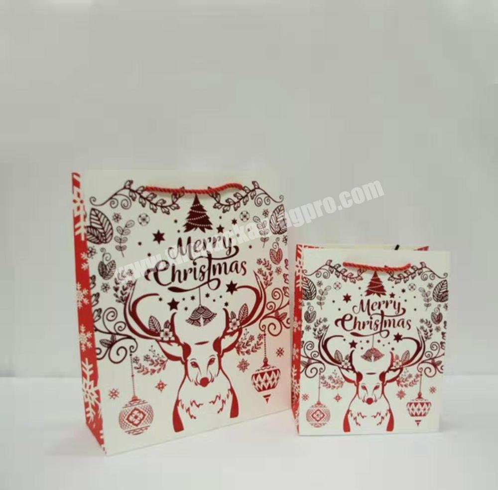 Wholesale best price Santa Claus printed christmas paper bag