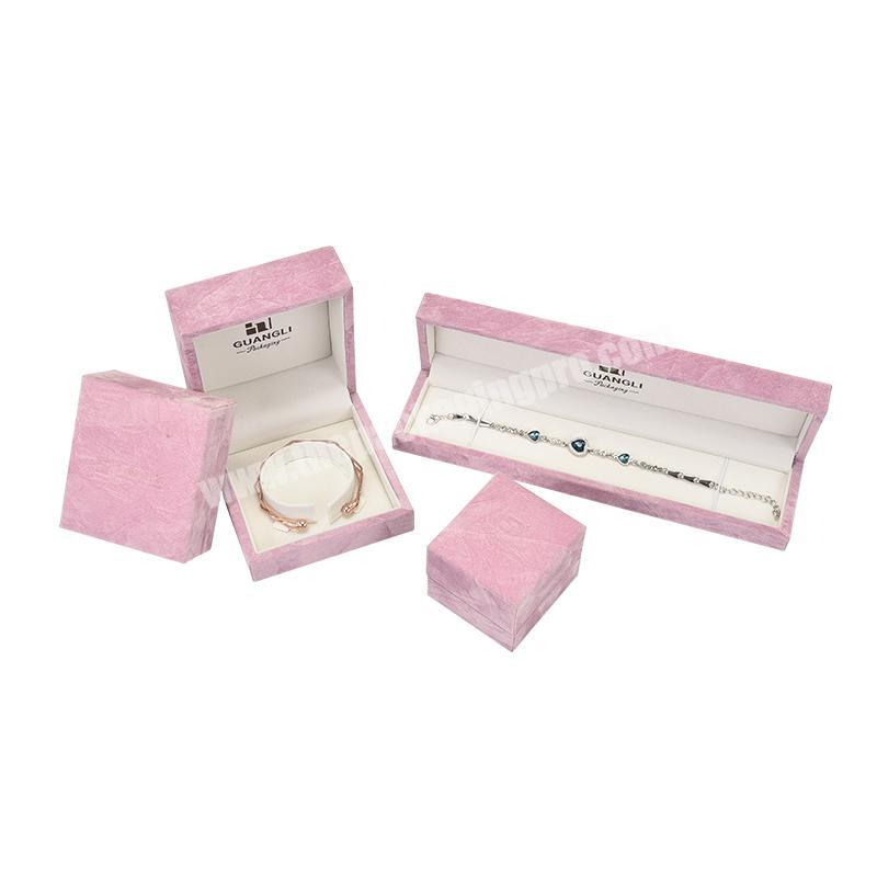 Holiday Jewelry Accessories pink square velvet Ring Pendant Bracelet Necklace Box set