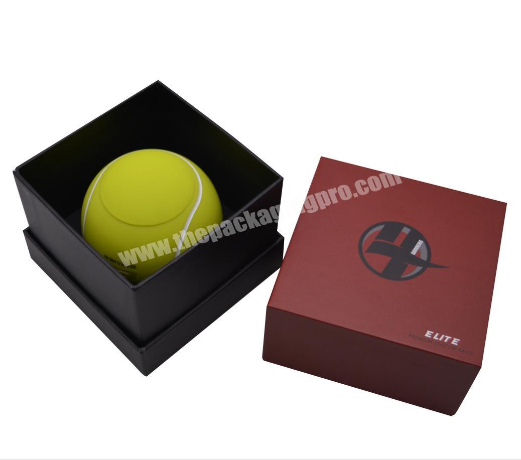 Custom top lid and base box golf ball packaging gift boxes with lid matte black