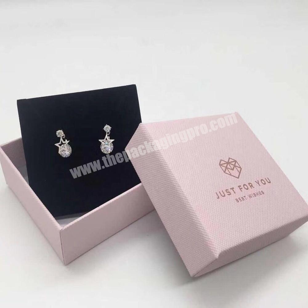 Cheap stock box Jewelry packaging paper jewelry boxes with logo wholesale