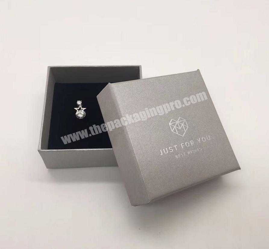 Wholesale empty jewelry gift paper packaging boxes for earring necklace logo box