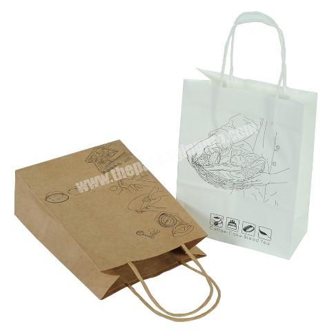 Factory price kraft bag for shoppinggift customize logo kraft paper bag offset print
