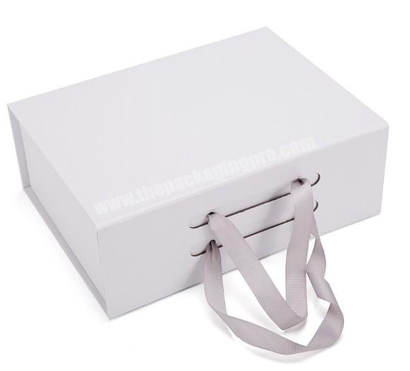 Matte White Cardboard Magnetic Folding Box Custom Logo Gift Packaging Boxes
