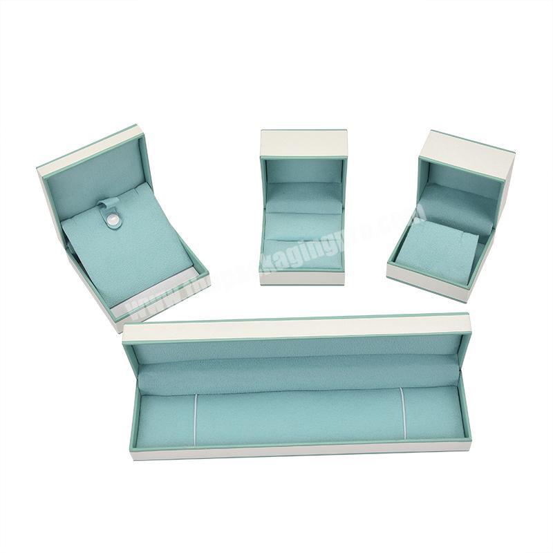 2020 luxury custom logo wedding jewelry box ring necklace white jewelry box