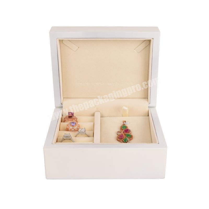 Small custom jewelry travel wooden box case organizer