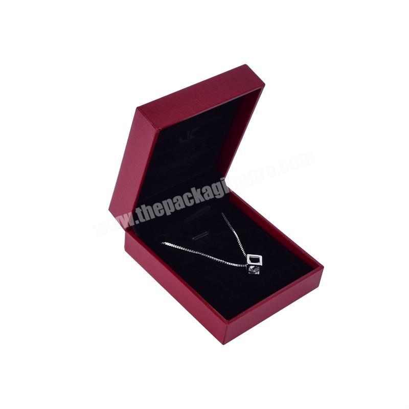 Custom China Red Plastic Paper Luxury Jewellery Boxes For Necklace