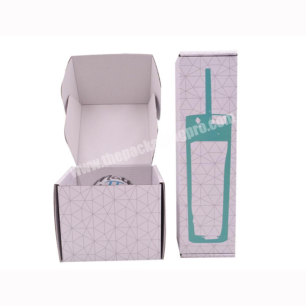 Wholesale Paper White Small Gift Packaging Box Cosmetic Shipping Boxes Custom Logo For Cups Underwear Perfume Clothing Makeup