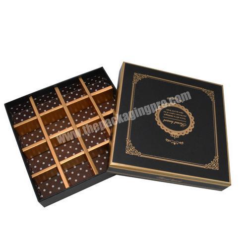 Custom Gold Foil Logo Print Paper Cardboard Lid&Base Cover With Pastry Cupcake Gift Package Box  For Chocolate Mooncake Gift Box
