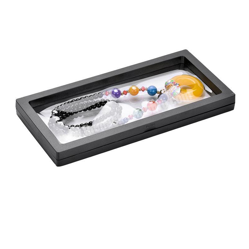 2020 hot selling 3D plastic black frame transparent small jewelry display box