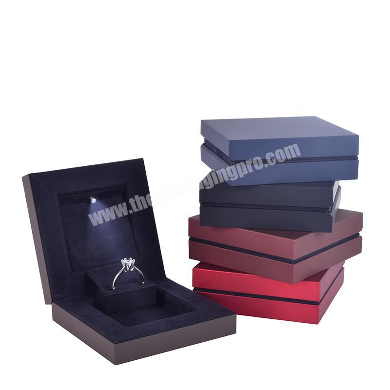 OEM OBM ODM square unique design print your logo jewelry box for ring packaging
