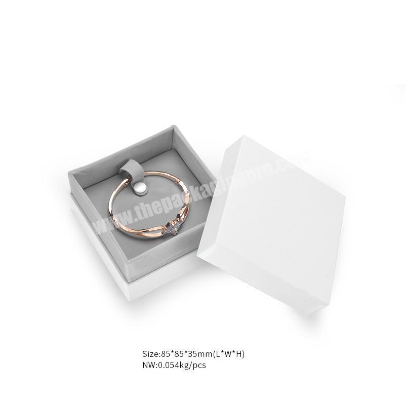 wholesale custom white cardboard bangle jewelry box with logo