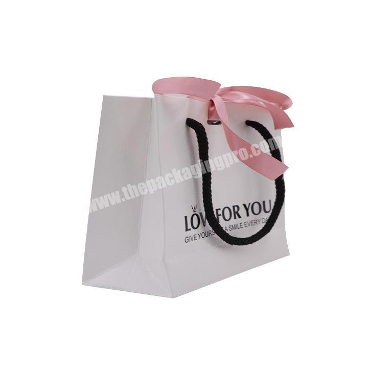 garment paper bag custom logo clothing packaging bag for dress with Handles