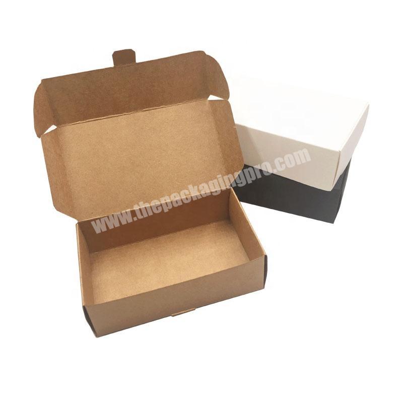 custom recycled printed small hard folding brown kraft paper box packing