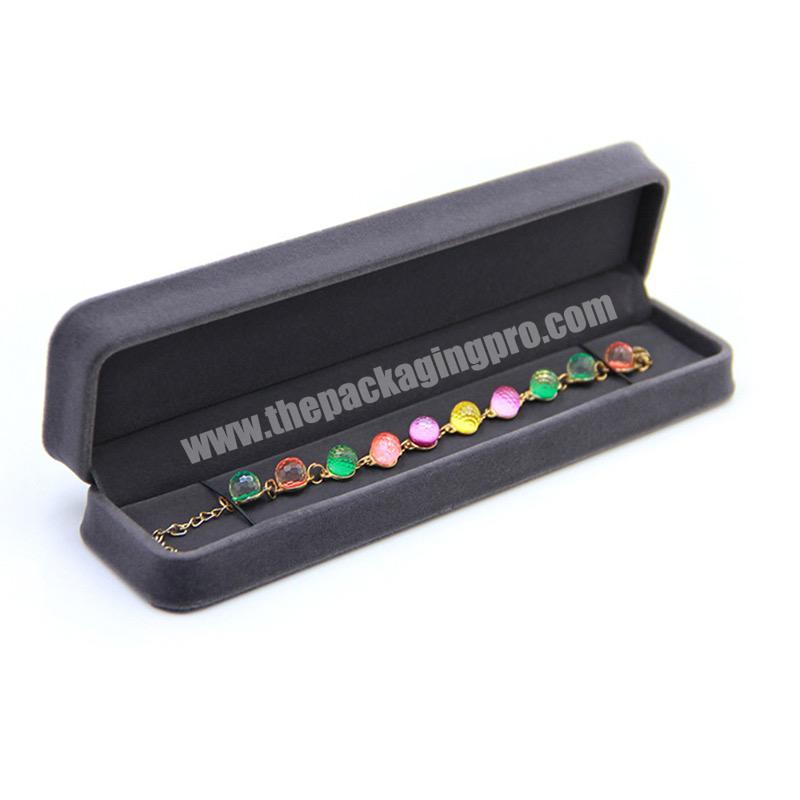 High grade custom logo black ring necklace jewelry velvet packaging box