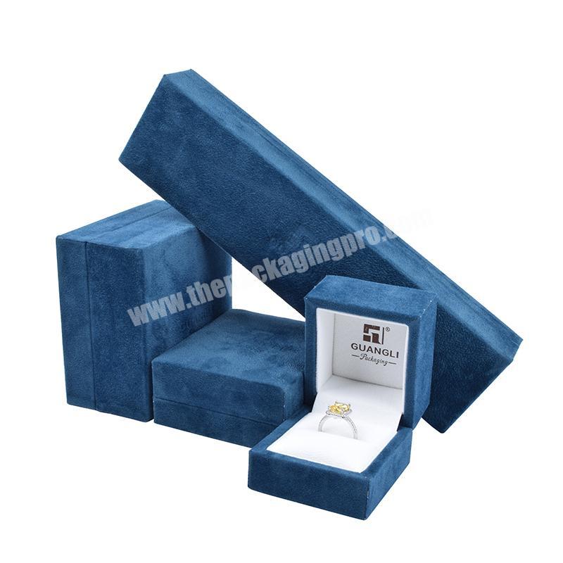 Hot Selling Gift Package Wholesale Custom Logo Printing Velvet Jewelry Box