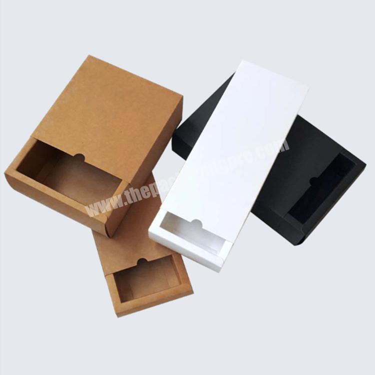 Standard kraft paper sleeve soft tea bag drawer paper dessert cake box clothing packaging box