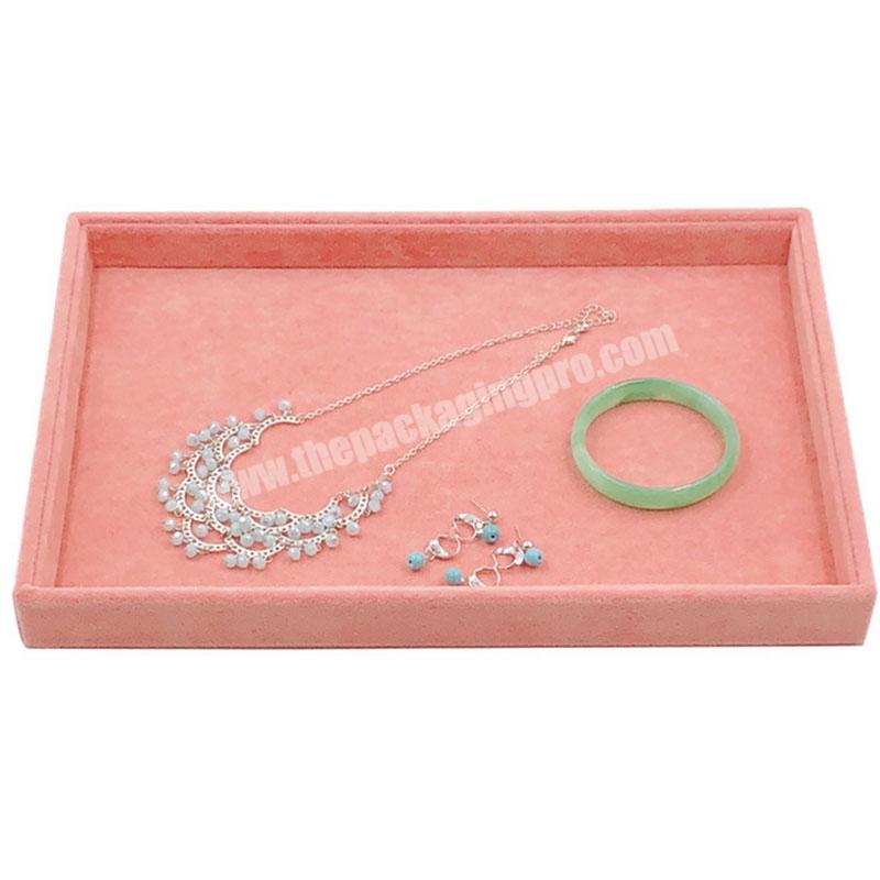 High-end velvet accessories jewelry display storage tray