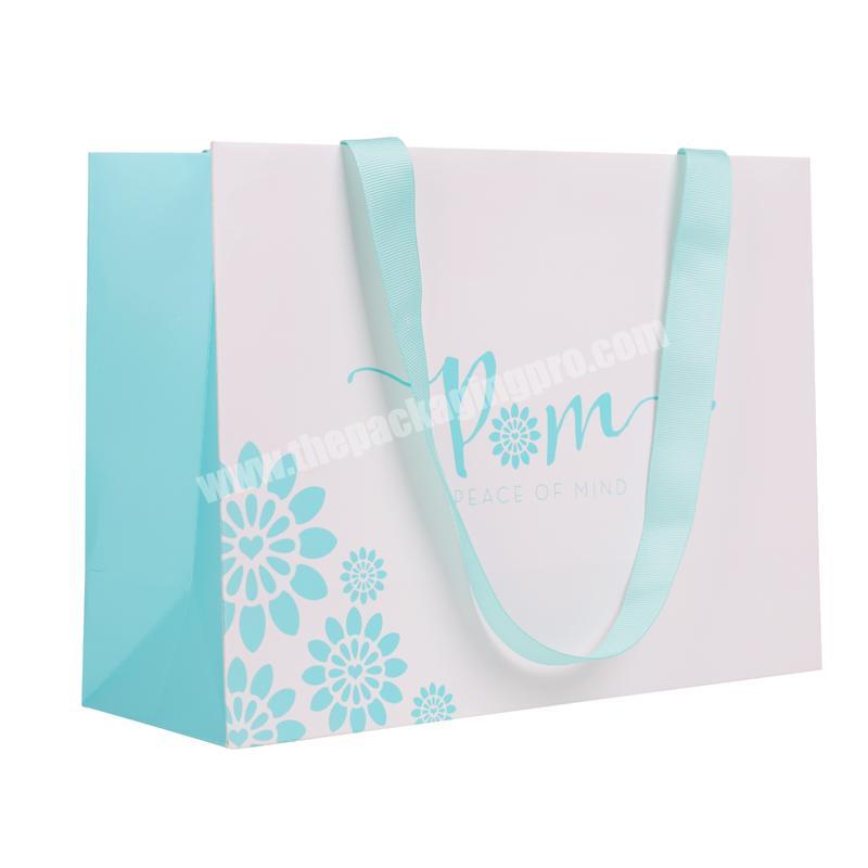 230g white Packaging Luxury Shopping Gift Paper Bag with logo