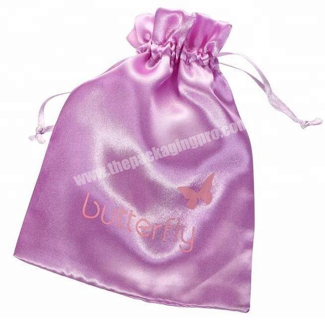 China Supplier manufacturers new product  pink satin drawstring jewelry pouch