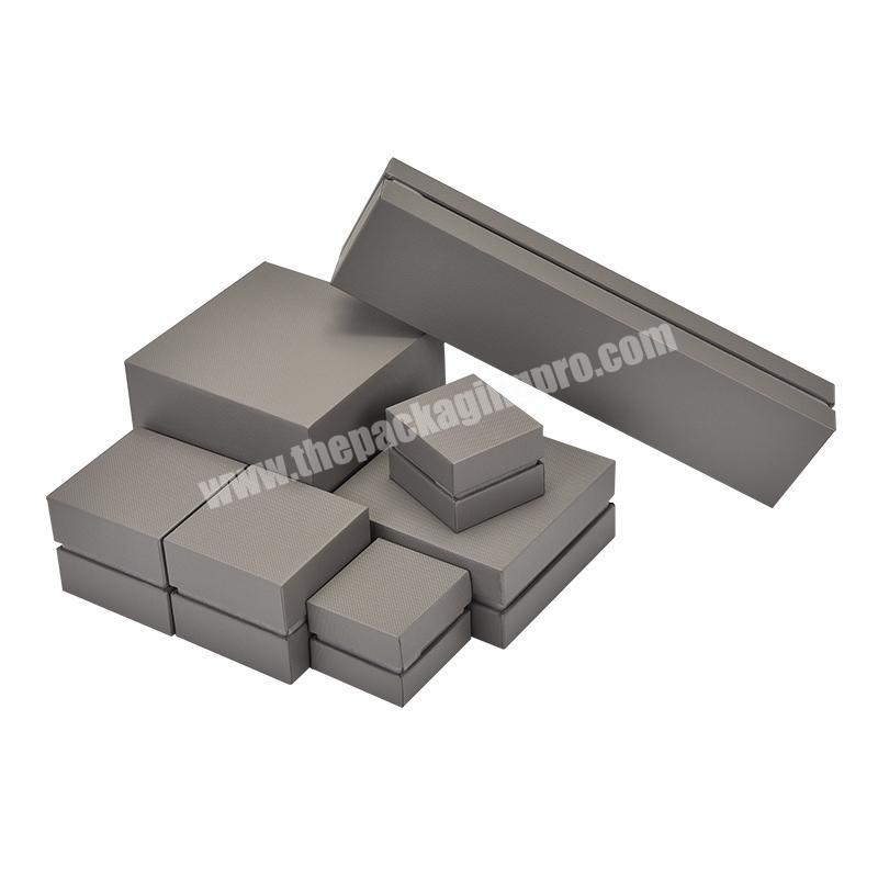 small eco friendly premium grey foam inserts jewelry packaging box hinges display