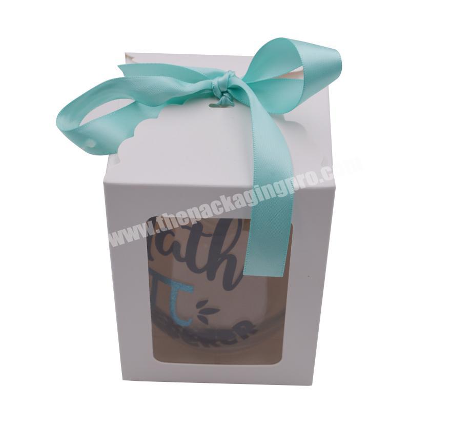 Custom Rigid Cardboard Packaging Paper Gift Box Glass Cup Beer Bottle Coffee Mug Box